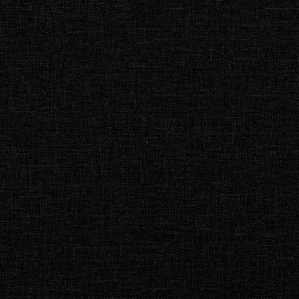 Sofá de 2 lugares preto 120 cm tecido