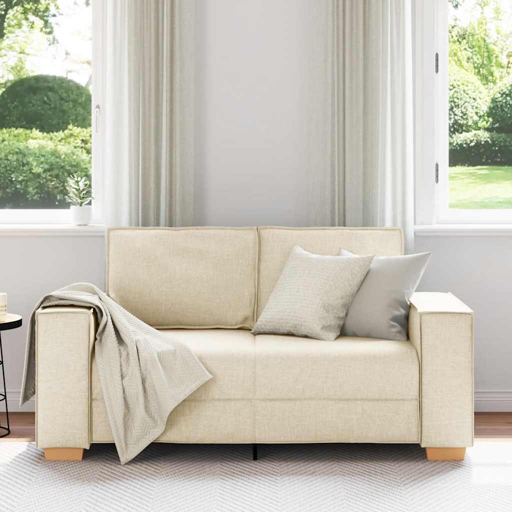 Sofá de 2 lugares em linho 120 cm