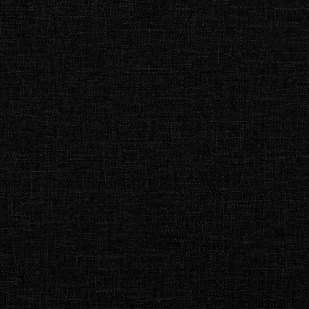 Sofá de 2 lugares preto 140 cm tecido