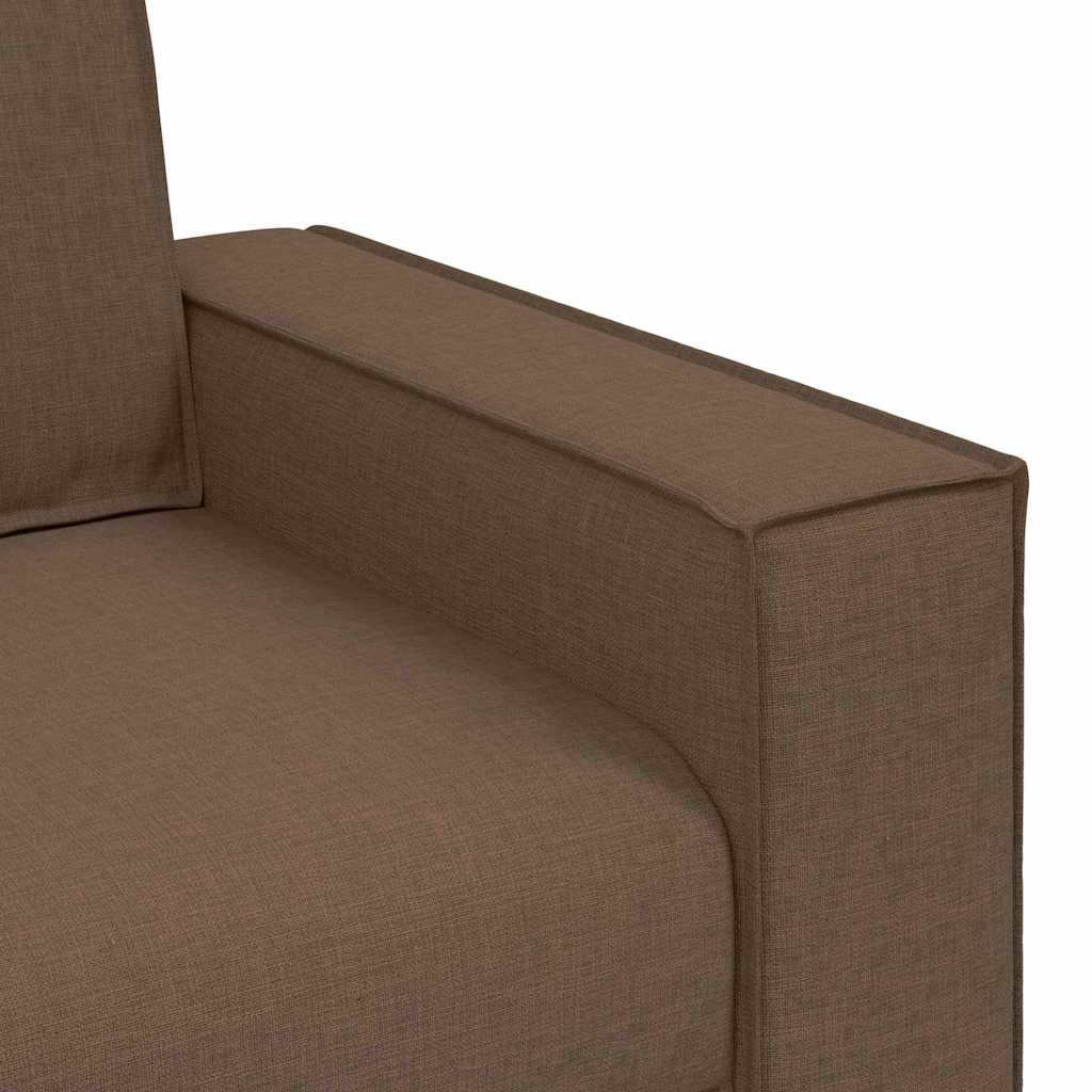 Sofá de 3 lugares marrom 180 cm tecido