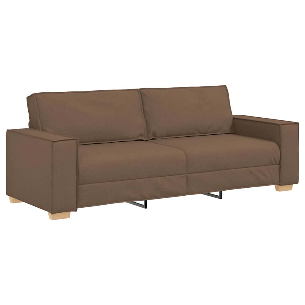 Sofá de 3 lugares marrom 180 cm tecido