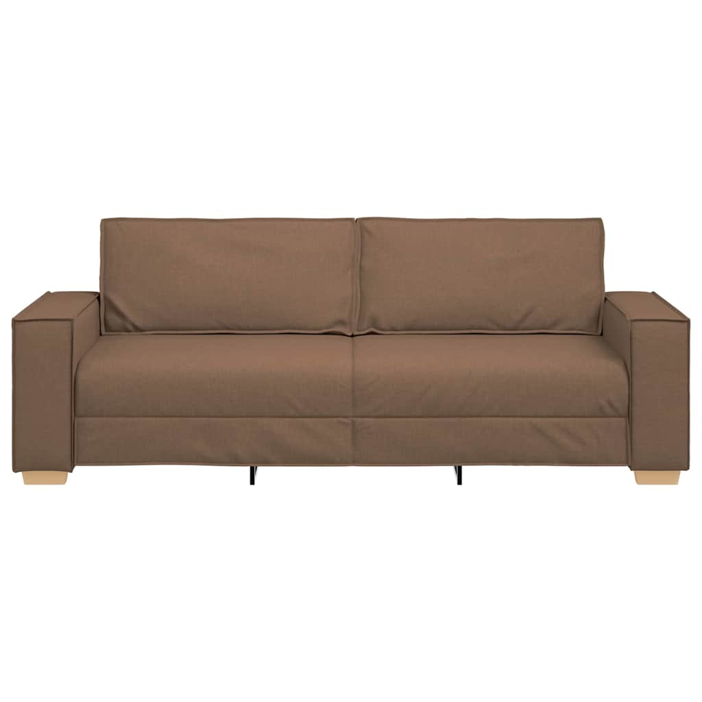 Sofá de 3 lugares marrom 180 cm tecido