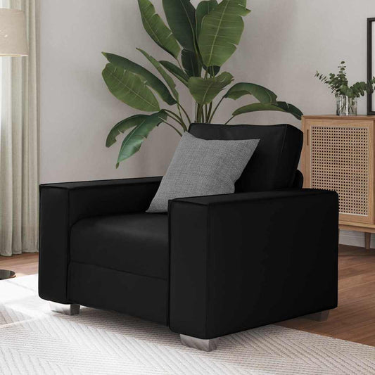 Cadeirão sofá Preto 99 x 78 x 84 cm Couro Artificial