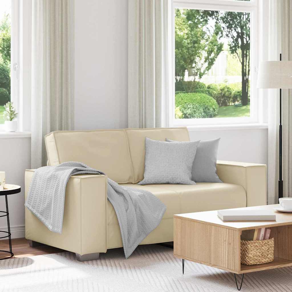Cadeirão sofá Creme 160 x 78 x 84 cm Couro Artificial
