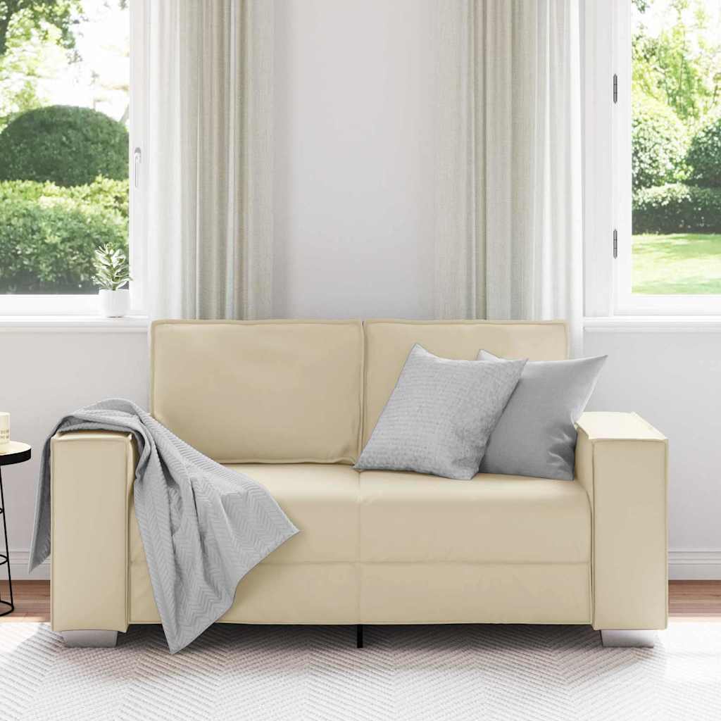 Cadeirão sofá Creme 160 x 78 x 84 cm Couro Artificial