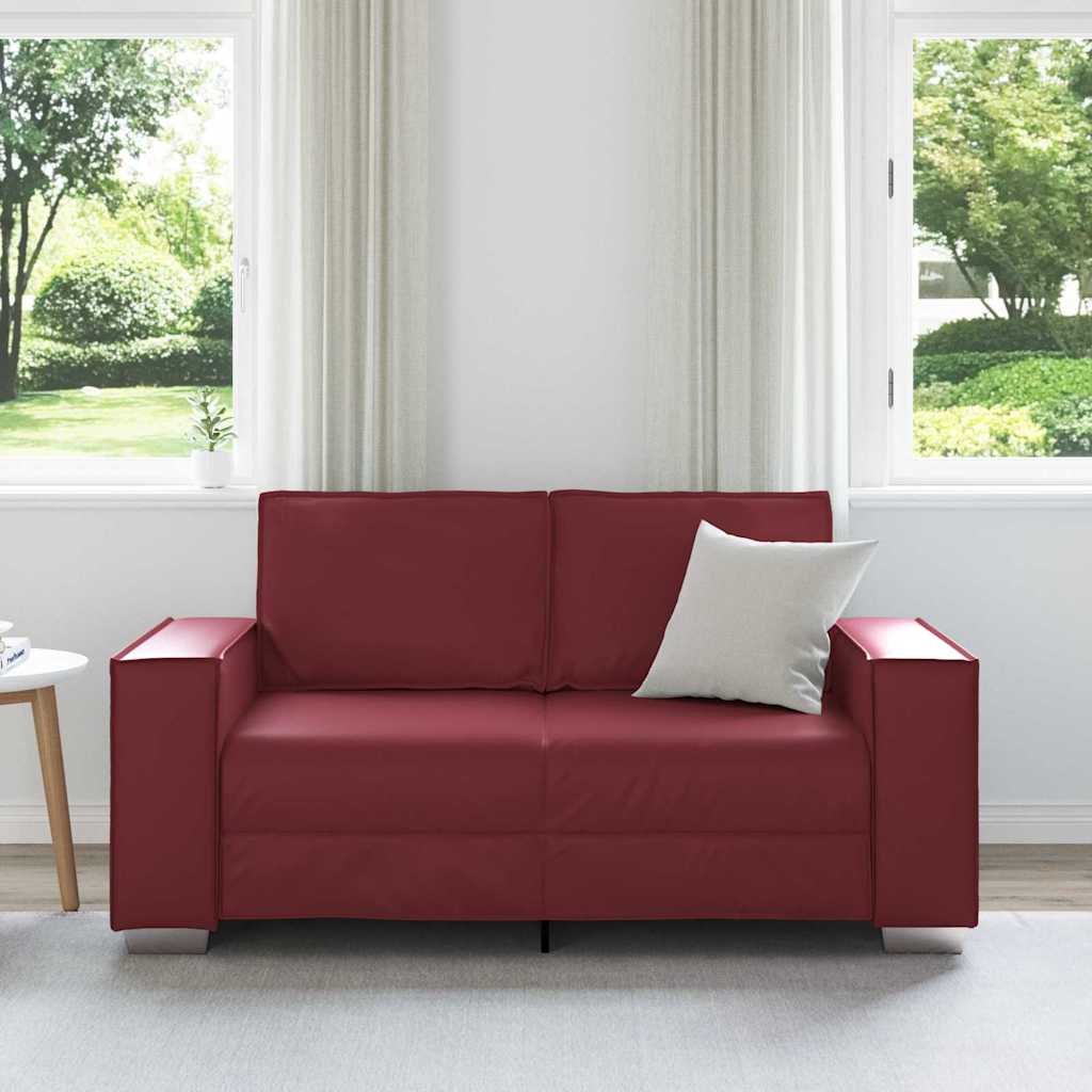 Cadeirão sofá vermelho tinto 160 x 78 x 84 cm Couro Artificial