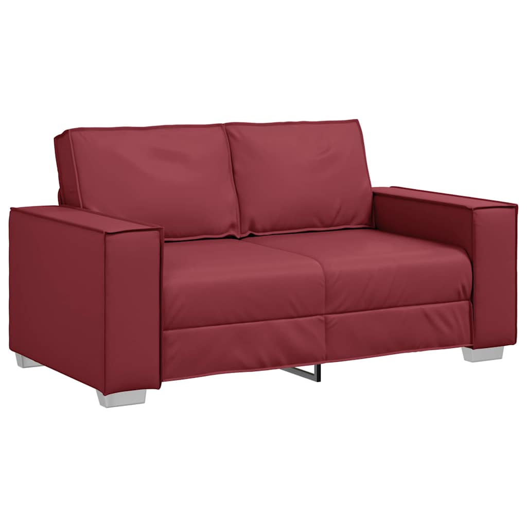 Cadeirão sofá vermelho tinto 160 x 78 x 84 cm Couro Artificial
