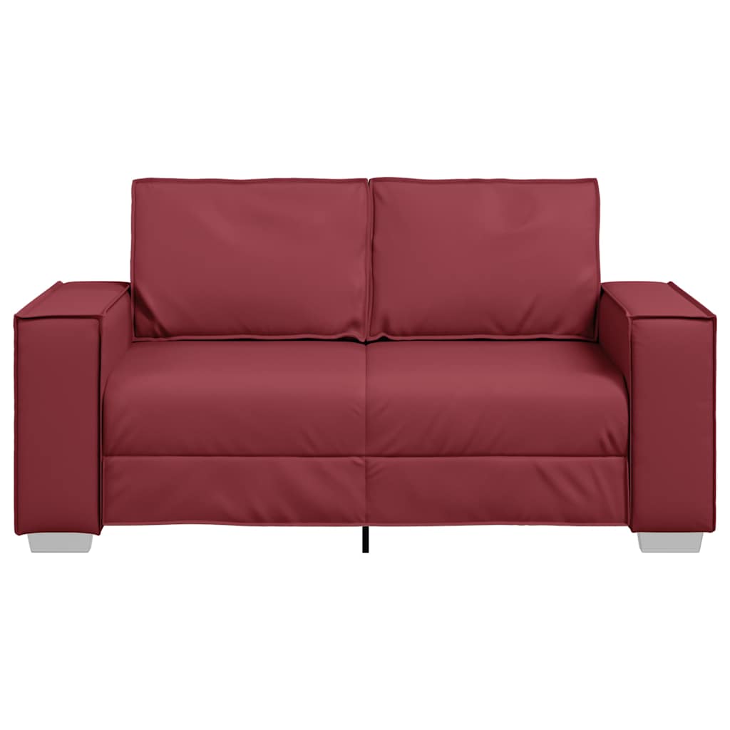Cadeirão sofá vermelho tinto 160 x 78 x 84 cm Couro Artificial