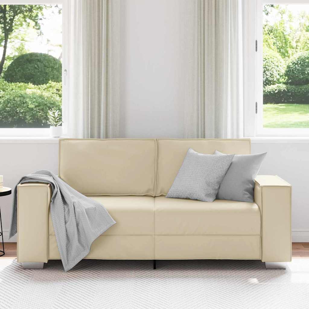 Cadeirão sofá Creme 180 x 78 x 84 cm Couro Artificial
