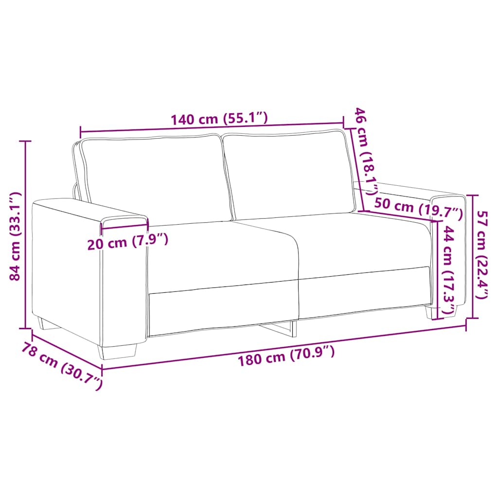 Cadeirão sofá Preto 180 x 78 x 84 cm Couro Artificial