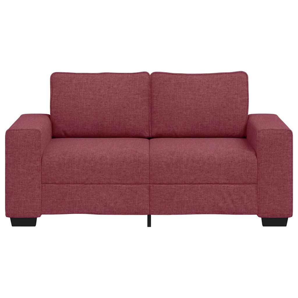 Sofá de 2 lugares tecido 120 cm vermelho tinto