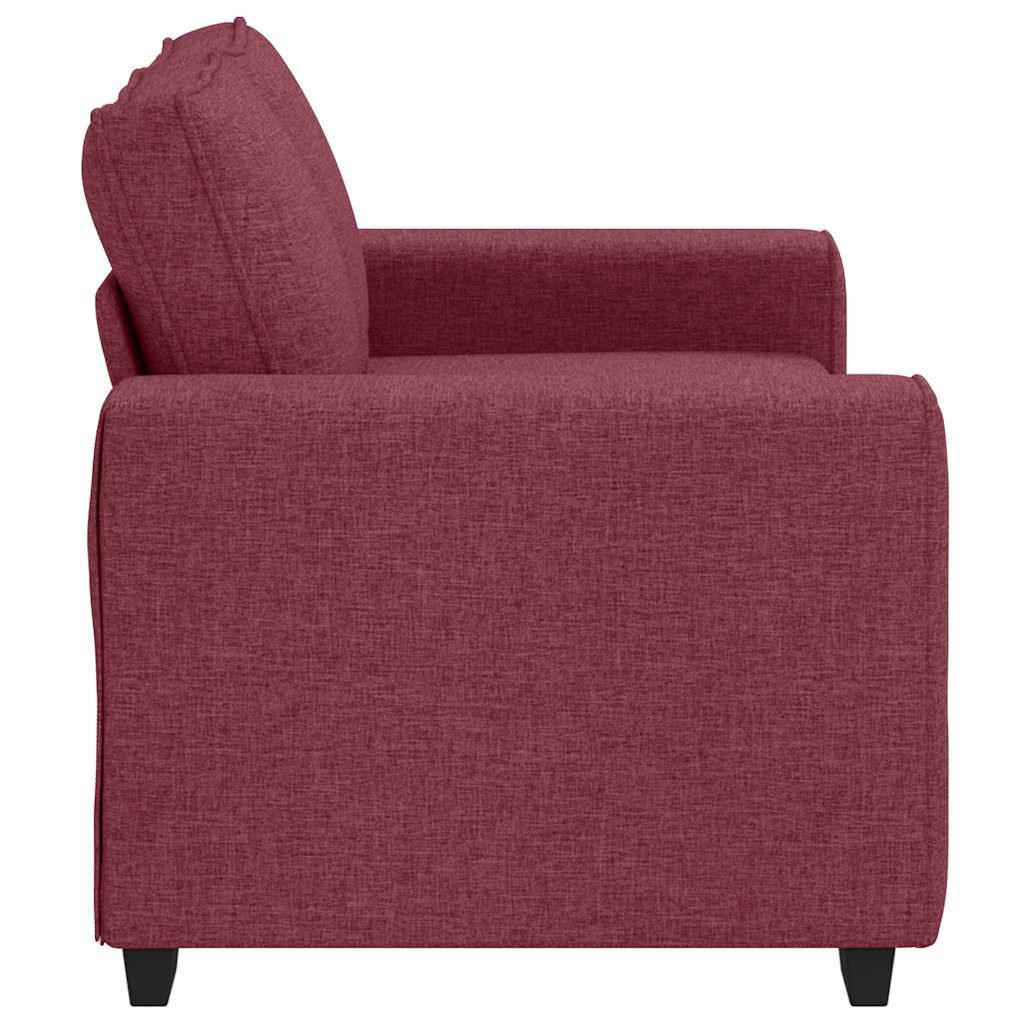 Sofá de 2 lugares tecido 120 cm vermelho tinto