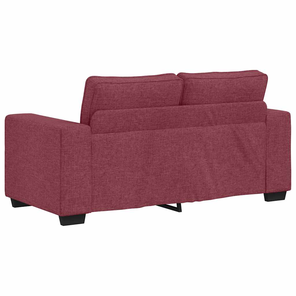 Sofá de 2 lugares tecido 120 cm vermelho tinto