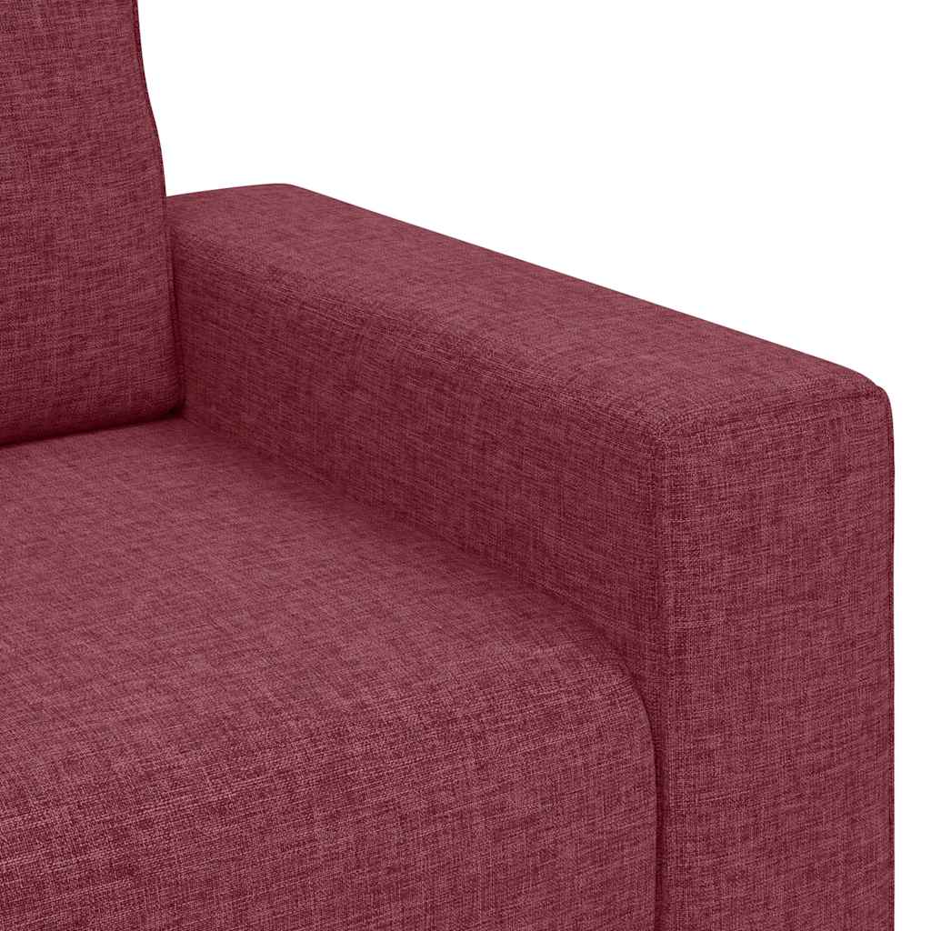 Sofá de 2 lugares tecido 120 cm vermelho tinto