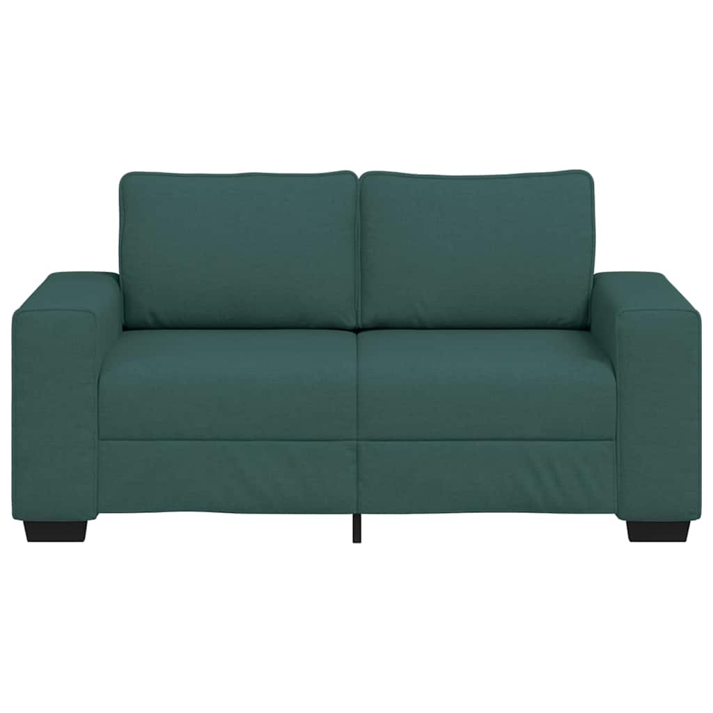 Sofá de 2 lugares 120 cm tecido verde-escuro