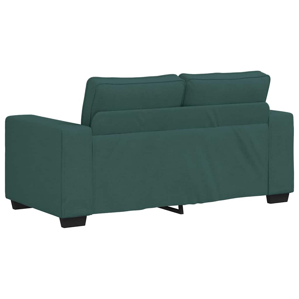 Sofá de 2 lugares 120 cm tecido verde-escuro