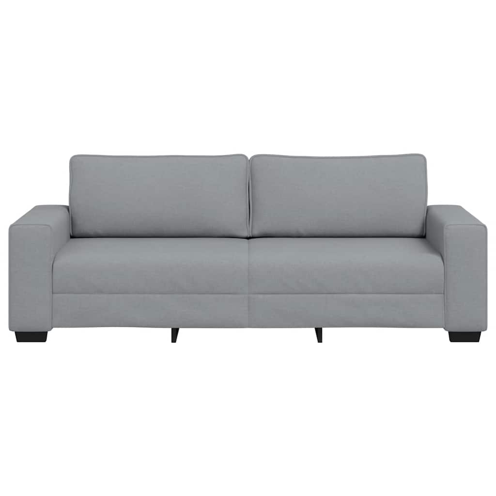 Sofá de 3 lugares 180 cm tecido cinza-claro