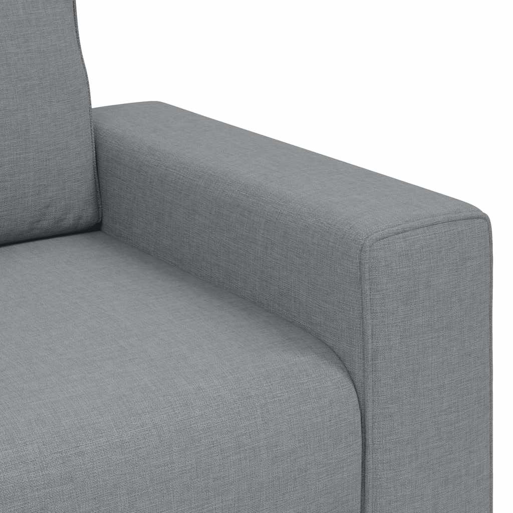 Sofá de 3 lugares 180 cm tecido cinza-claro
