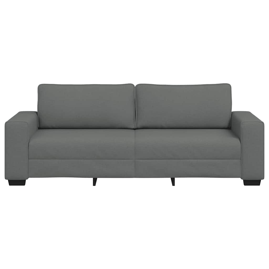 Sofá de 3 lugares 180 cm tecido cinza-escuro