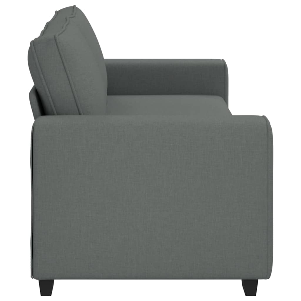 Sofá de 3 lugares 180 cm tecido cinza-escuro