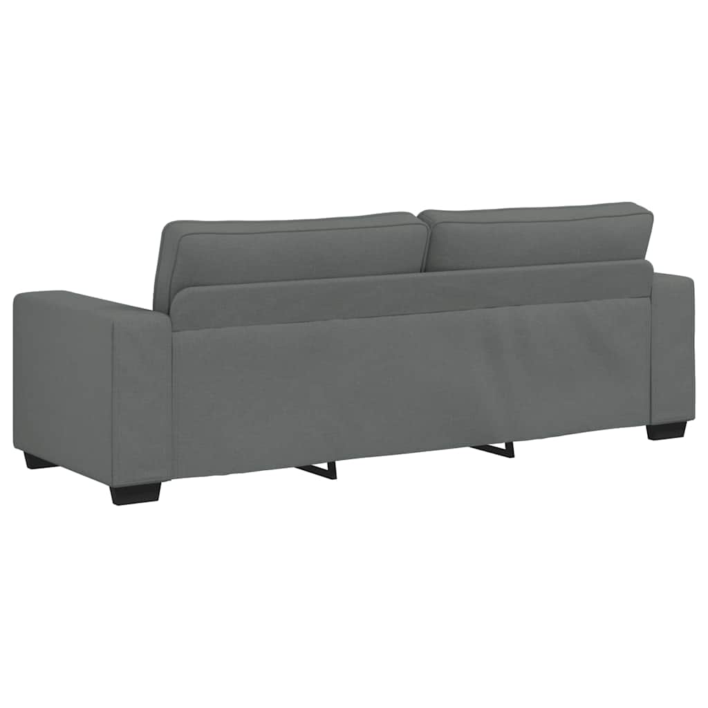 Sofá de 3 lugares 180 cm tecido cinza-escuro
