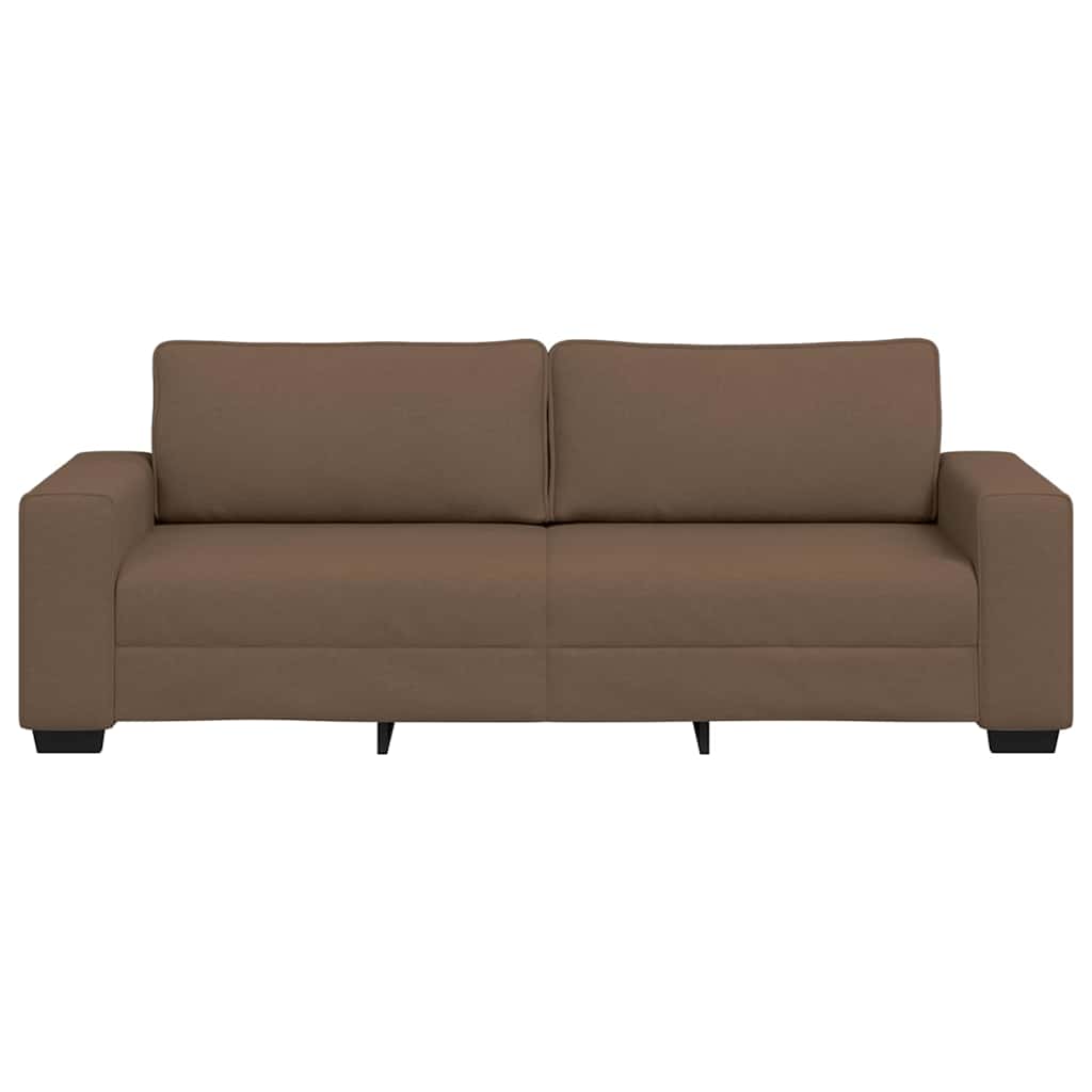 Sofá de 3 lugares tecido 180 cm castanho