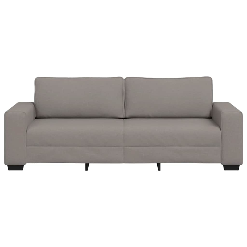 Sofá de 3 lugares tecido 180 cm cinzento-acastanhado