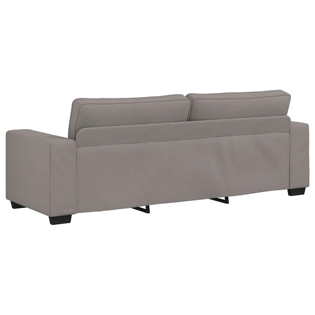 Sofá de 3 lugares tecido 180 cm cinzento-acastanhado