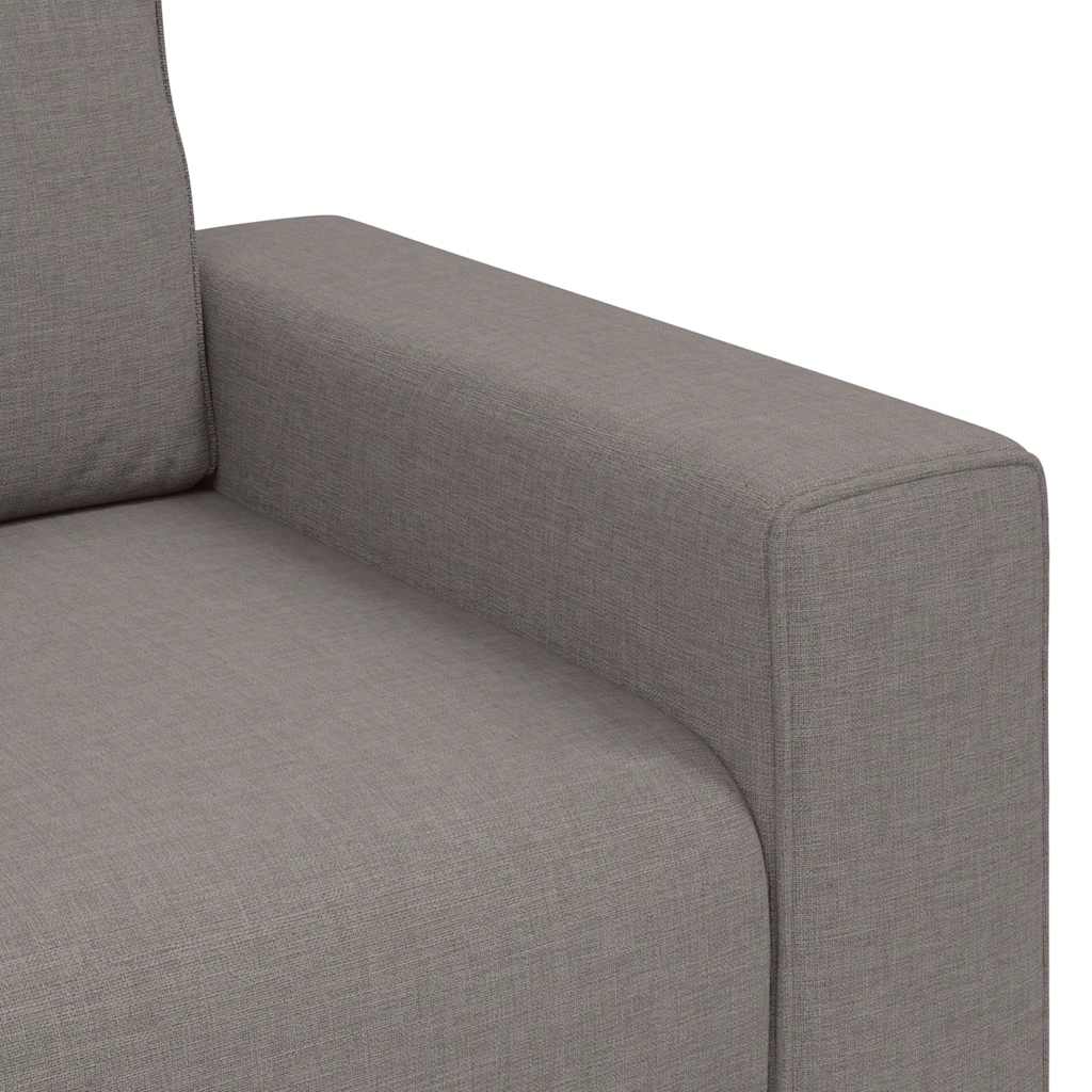 Sofá de 3 lugares tecido 180 cm cinzento-acastanhado