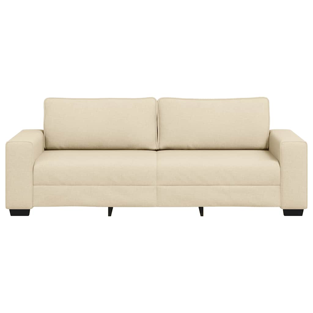 Sofá de 3 lugares tecido 180 cm cor creme