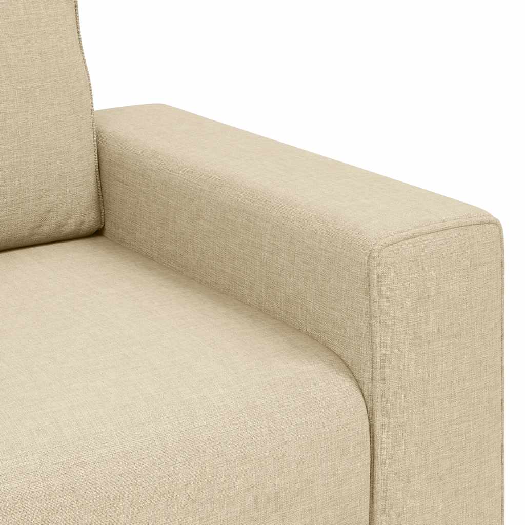Sofá de 3 lugares tecido 180 cm cor creme