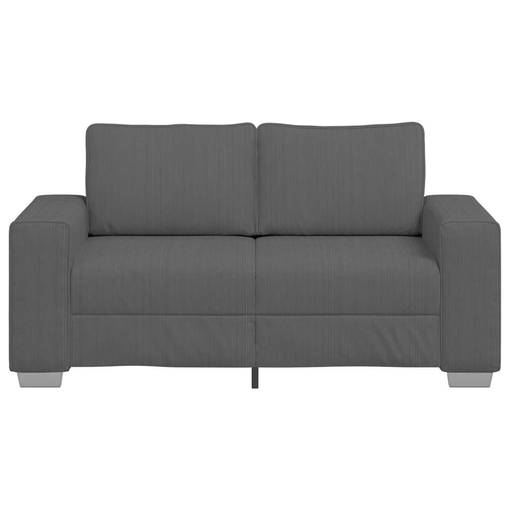 Sofá-luvas 120 cm tecido corduroy cinzento-escuro