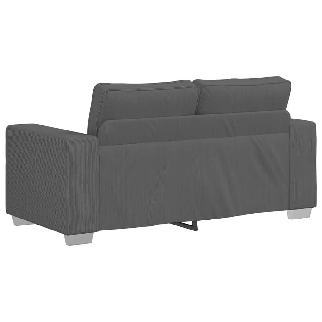 Sofá-luvas 120 cm tecido corduroy cinzento-escuro