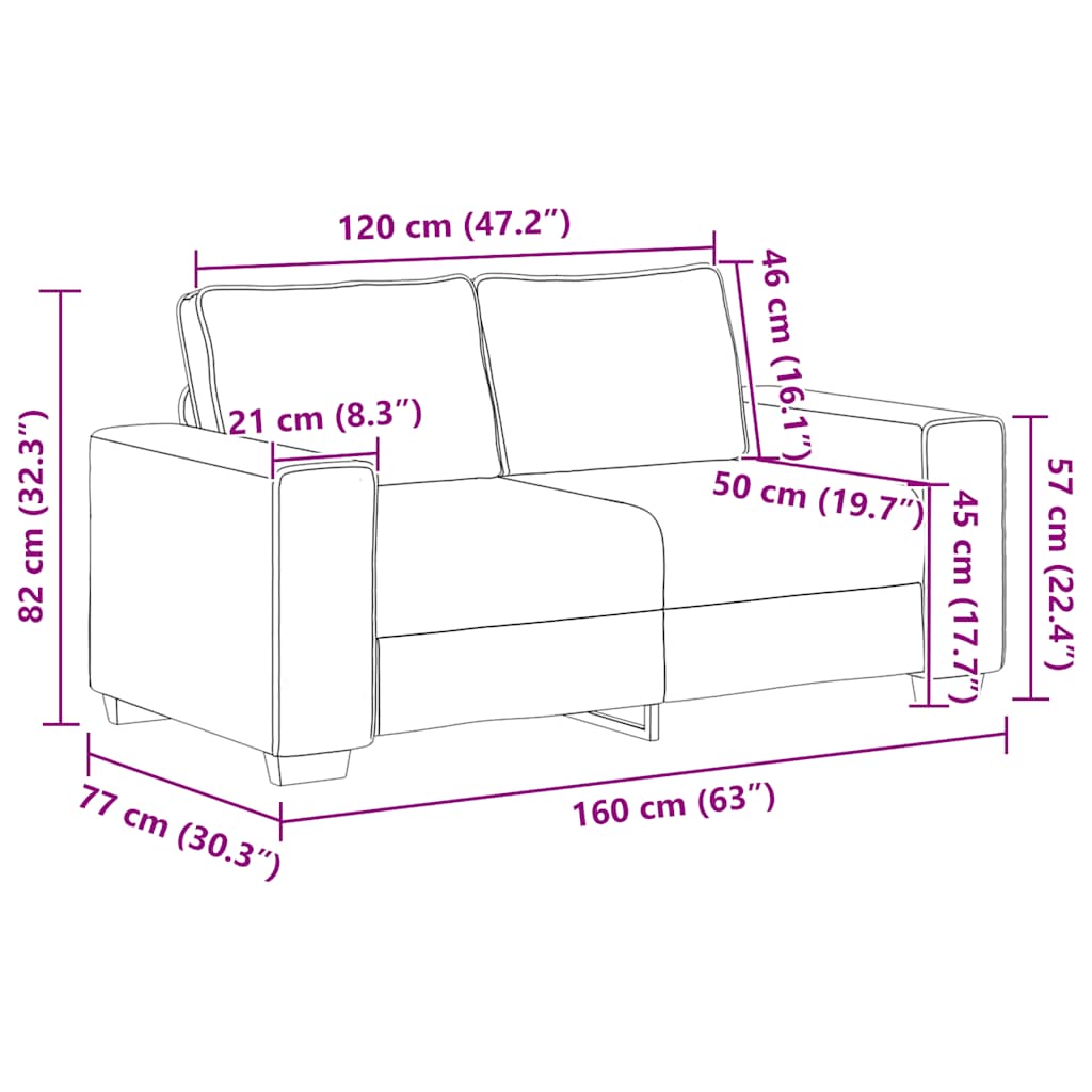 Sofá-luvas 120 cm tecido corduroy cinzento-escuro