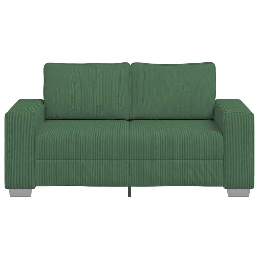 Sofá-luvas 120 cm tecido corduroy verde escuro