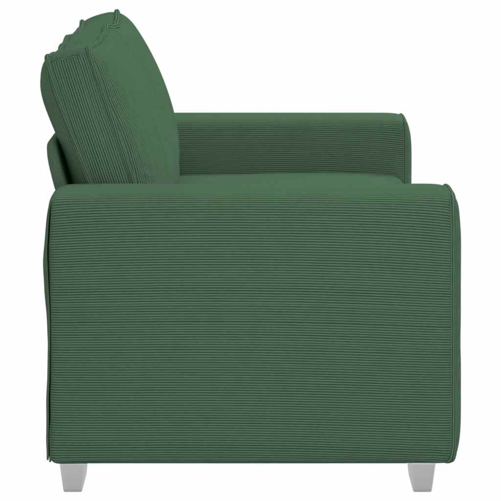 Sofá-luvas 120 cm tecido corduroy verde escuro