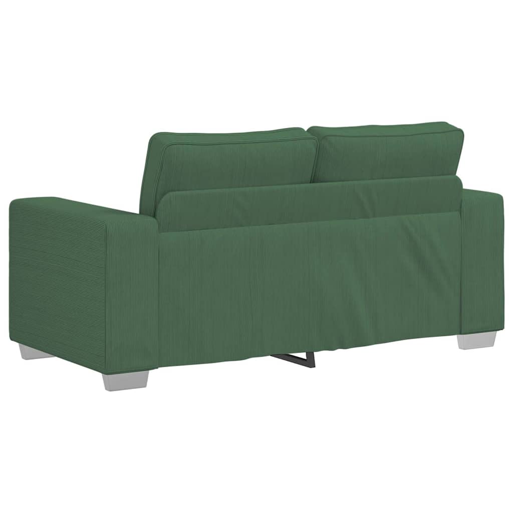 Sofá-luvas 120 cm tecido corduroy verde escuro