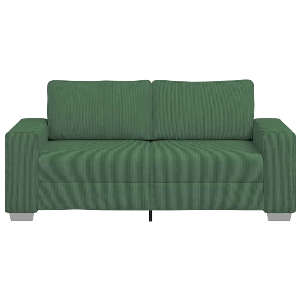Sofá-luvas 140 cm tecido corduroy verde escuro