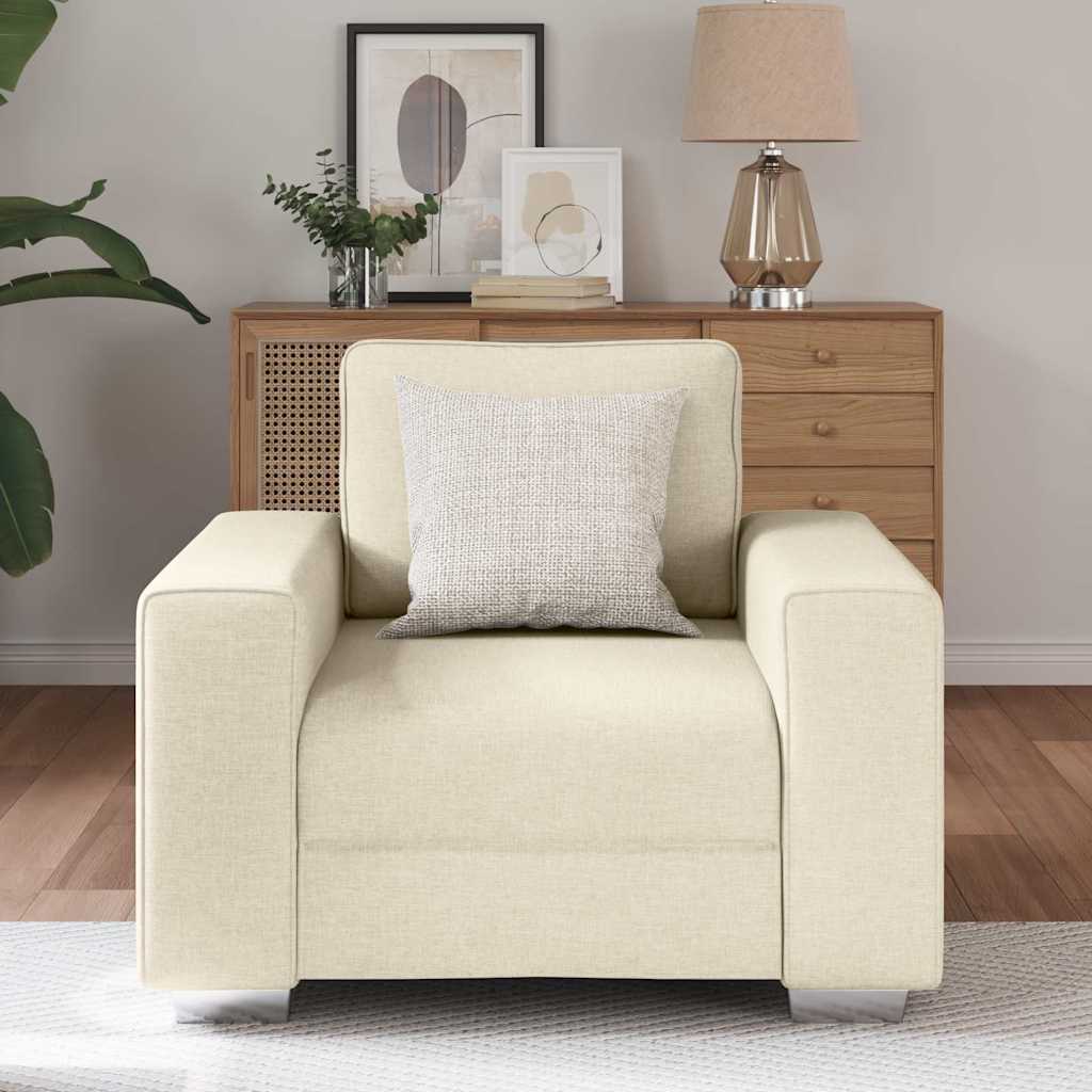 Sofá com almofada com travesseiro Bege 100 x 77 x 82 cm Linho