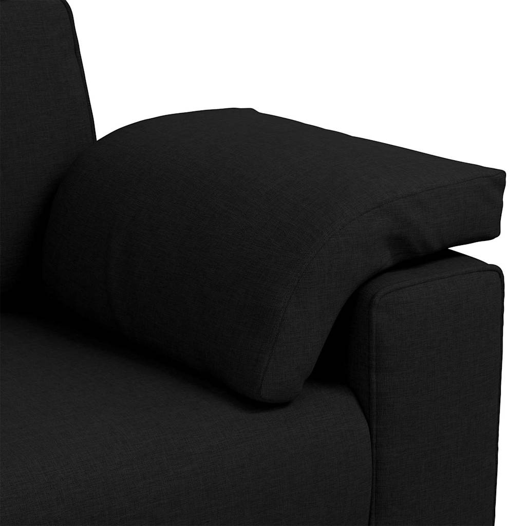 Sofá com almofada Preto 180 x 77 x 82 cm tecido