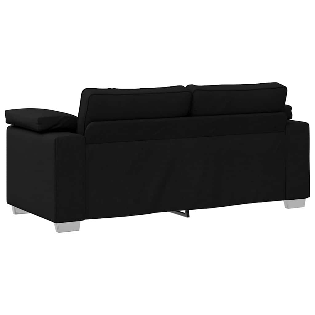 Sofá com almofada Preto 180 x 77 x 82 cm tecido