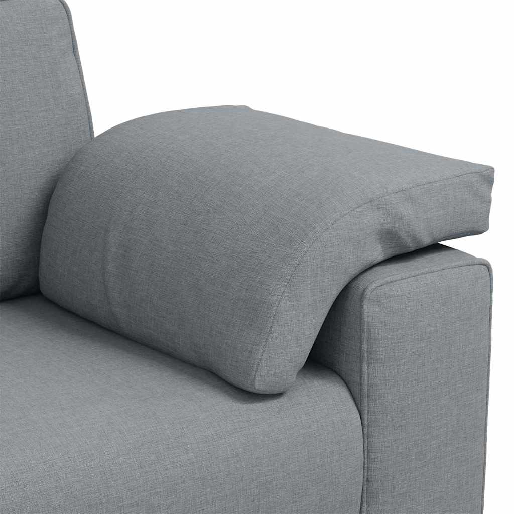Sofá com almofada Cinzento-claro 219 x 77 x 82 cm tecido