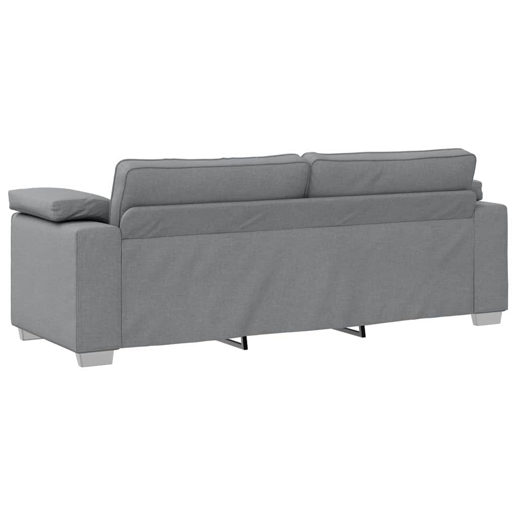 Sofá com almofada Cinzento-claro 219 x 77 x 82 cm tecido