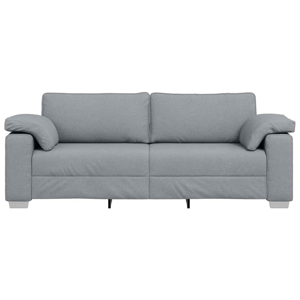 Sofá com almofada Cinzento-claro 219 x 77 x 82 cm tecido