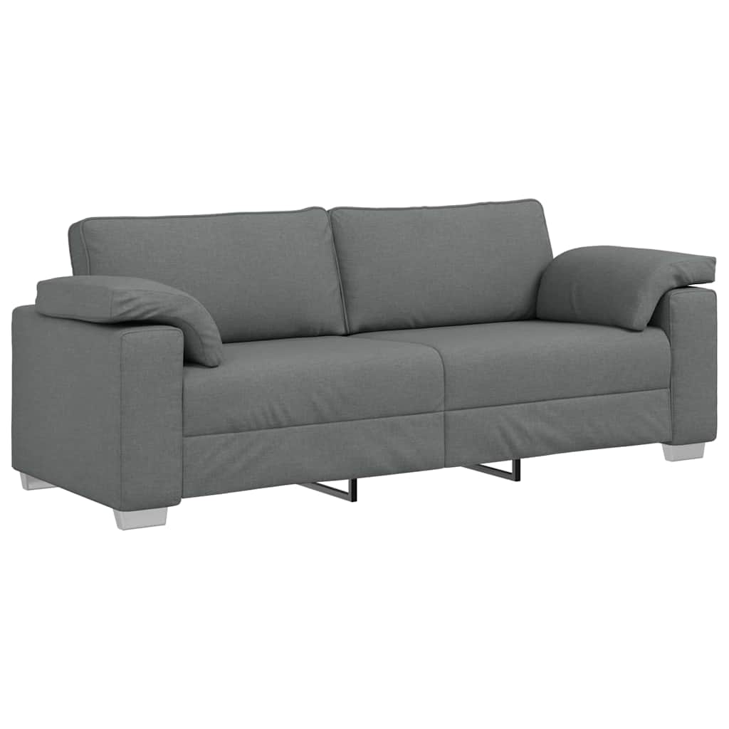 Sofá com almofada Cinzento escuro 219 x 77 x 82 cm tecido