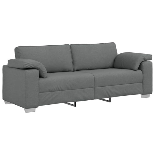 Sofá com almofada Cinzento escuro 219 x 77 x 82 cm tecido