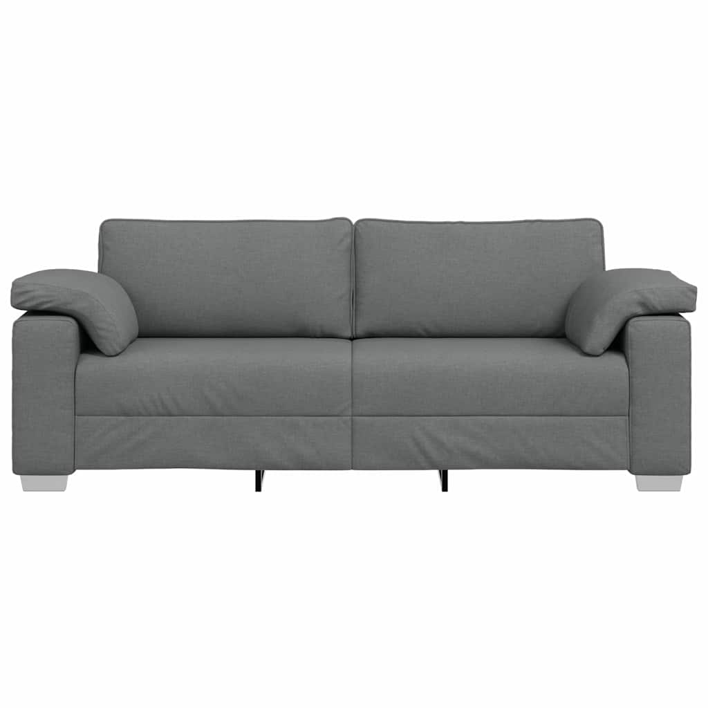 Sofá com almofada Cinzento escuro 219 x 77 x 82 cm tecido