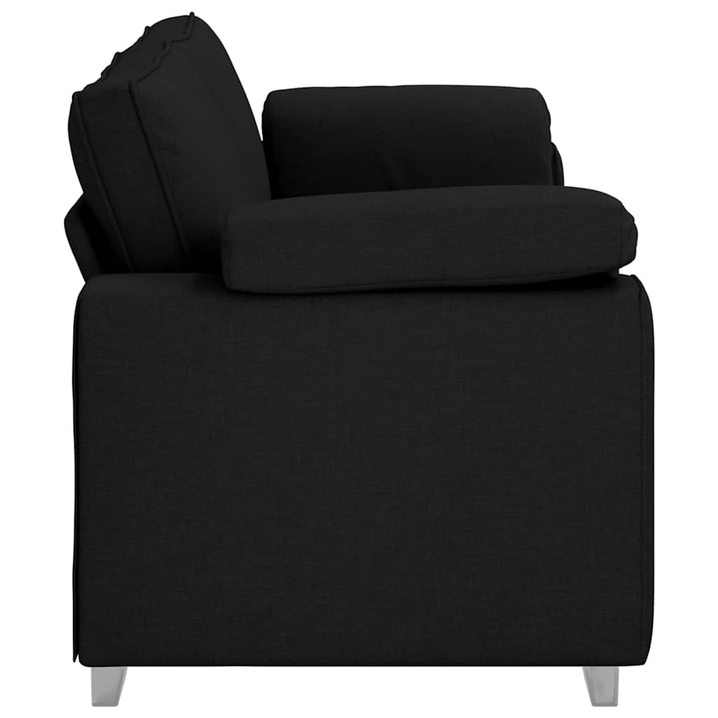 Sofá com almofada Preto 219 x 77 x 82 cm tecido