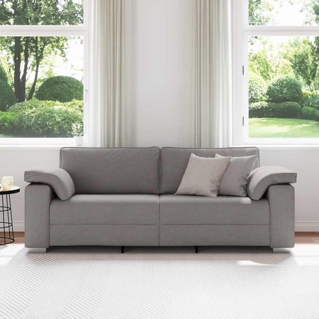 Sofá com almofada Cinzento-acastanhado 219 x 77 x 82 cm tecido