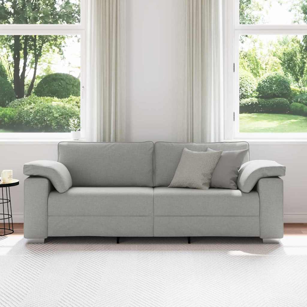 Sofá com almofada Cinza Nuvem 219 x 77 x 82 cm tecido